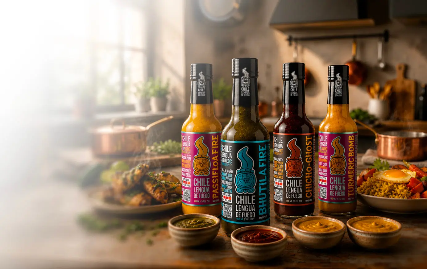 The Celebs Ones pack: the four sauces featured on Hot Ones