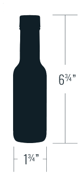 Glass bottle, 6¾ inches tall