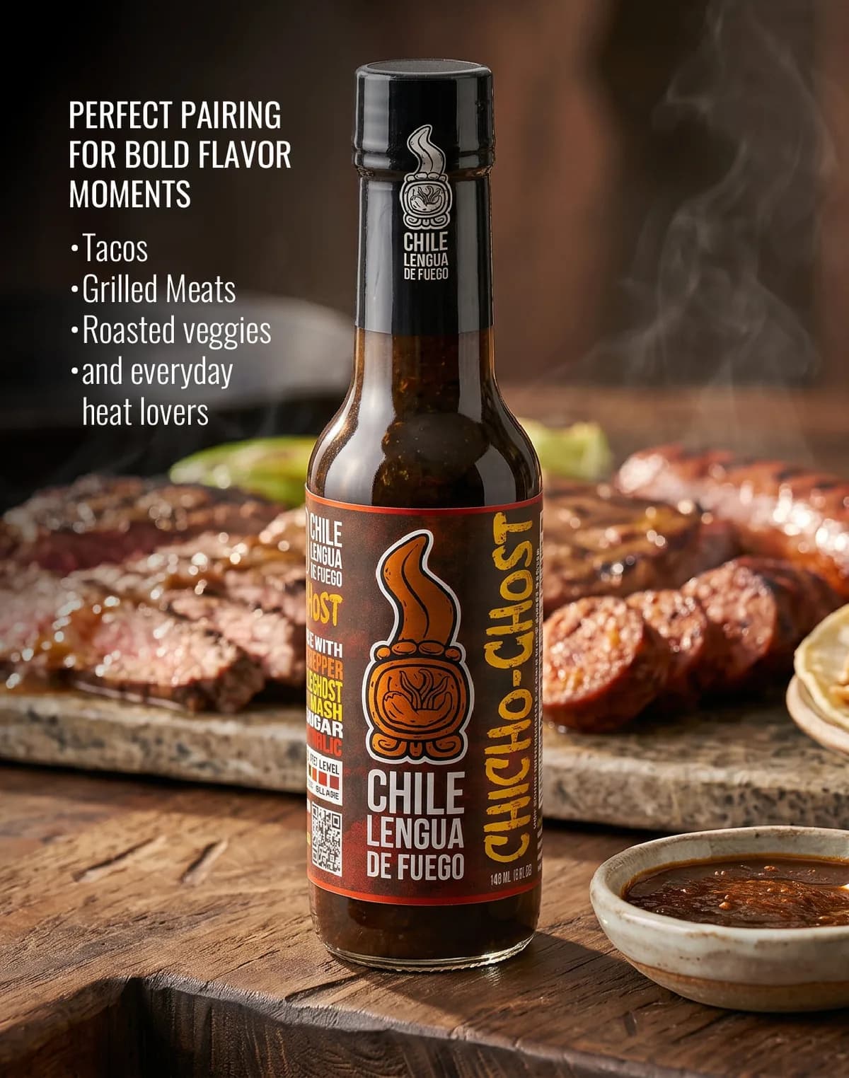 Chicho Ghost served with a dish it pairs with