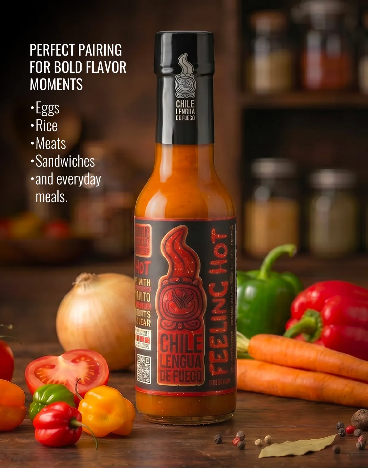 Feeling Hot served with a dish it pairs with
